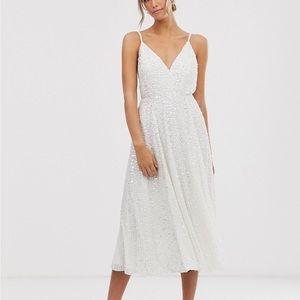 ASOS Eva Embellished Midi Dress